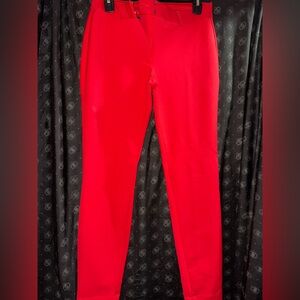 ❤️ Express Red Skinny Dress Pants – Size 4R Mid Rise Work / Holiday / Going Out
